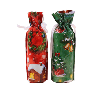 OKKFINE Mixed Size Christmas Gift Bags Multicolor Assorted Pattern Drawstring Gift Bags Creative Large Capacity Wrapping Bags Christmas Eve