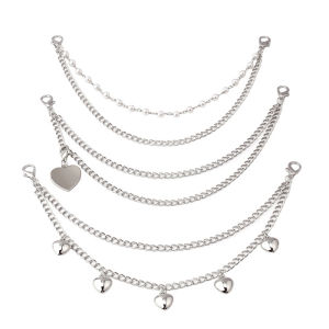 LYM Multi-layer Metal Chain strap DIY Personality Butterfly Heart Star Pendant Shoulder Bag Chain Straps
