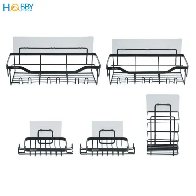 Bộ 5 kệ đựng xà phòng bàn chải đa năng dán tường Hobby home decor KM5D