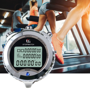 Digital Stopwatch Timer 1/100-Second Precisions Large Display Memory Sport Timer Lap Split Digital Stopwatch for Outdoor