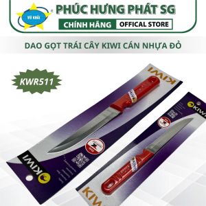 Dao Gọt Trái Cây Kiwi & Kom Kom Cán Nhựa Đỏ 511 512 - Lưỡi Thép Không Gỉ - Hàng Thái Lan Chính Hãng