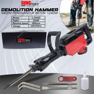 Mesin Bobok Hammer Drill Demolition Hammer 1240W SUNC TOOLS
