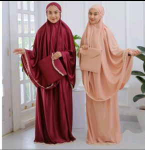 MUKENA DEWASA TERBARU MUKENA JUMBO HAIGET POLOS RENDA PREMIUM FREE TAS TRAVELING