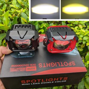 Đèn trợ sáng bi cầu F22X Pro xe máy ô tô siêu sáng 80W 2 chế độ cốt vàng pha trắng hàng cao câp dành cho khách víp