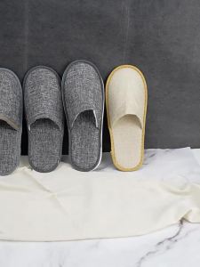 [Free Shipping] Five-Star Hotel Slippers Non-Slip Extra Large And Thick Soles For Guests Travel And Beauty Salons