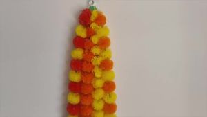 Sacesr Plastic Marigold Garland Pooja Diwali Fiesta Indian Décor Marigold Flower Garlands Bendable Pooja Wedding 8N6Y2