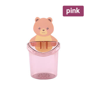 Bear Wall Mounted Toothbrush Holder Toothpaste No-punch Storage Rack Shaver Toothbrush Dispenser Bathroom Organizer