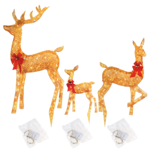 Festive Garden Decoration LED Light up Deer Statues Acrylic Material Outdoor Yard Decorations Suitable for Christmas