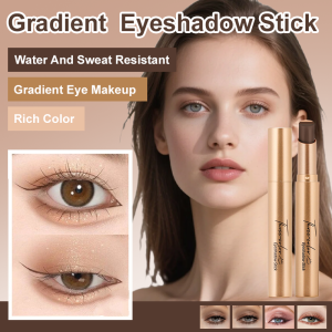 Three Color Eyeshadow Palette with Gradient Pearlescent Shimmery and Subtle Glitter for a Natural Earthy Look a Lazy Waterproof 3 in 1 Solution珠光渐变三色眼影棒