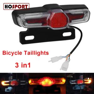 HOSPORT Bike Turn Signal Light 36-60V Bicycle Lamp Waterproof LED Rear Light Electric Bicycle Taillight
