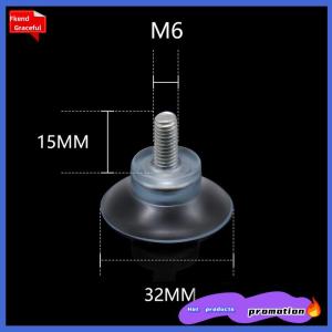 Fkend 5 Pcs M6 M8 Screw Rubber Suction Cup Transparent Sucker Plastic Hooks