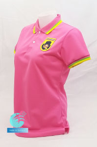 💥ราคาพิเศษช่วงแนะนำ💥เสื้อโปโลผ้าCoolTech สีชมพู อปพร. อาสาสมัครป้องกันภัยฝ่ายพลเรือน (ชาย/หญิง) ใส่แล้วเย็นมาก!!!