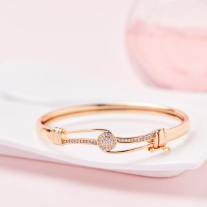 Y071 Gelang Wanita Model Baru Emas/Titanium/Anti Luntur Gelang Dewasa Murah Mata Zirkon Gelang Lapis Emas Imitasi