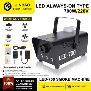 Fog Machine 700W Professional Stage Fog Machine Portable Fog Generator System Smoke Fog Ejector (LED/RGB Fog Machine) Wireless Remote Control Stage Smoke Machine -With 13 Colorful