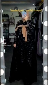 dress brukat pita cantik