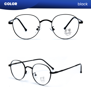 IOOI Eyewear - Kacamata Round Bahan Metal Anti Radiasi Blueray Photocromic Pria Wanita 72829