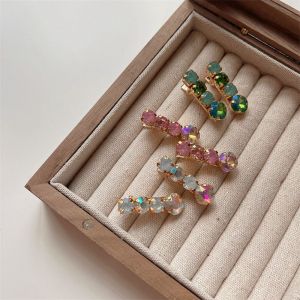 NEEUJ หวานหวานแหววว เรโทร คริสตัลคริสตัลคริสตัล Barrettes ขนาดเล็ก อุปกรณ์เสริมผม คลิปปากเป็ด ปิ่นปักผมพลอยเทียม หมวกสไตล์เกาหลี เครื่องประดับผมผู้หญิง กิ๊บติดผมลูกปัด