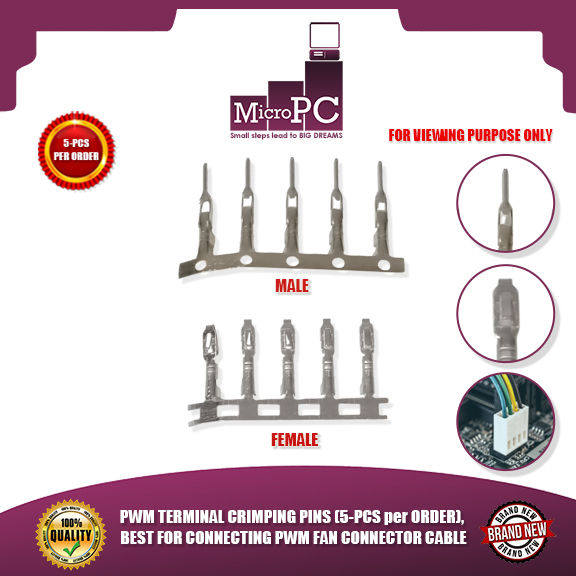 Micro Pin Terminal MICRO PC PWM TERMINAL CRIMPING PINS (5-PCS per ORDER), BEST FOR ...