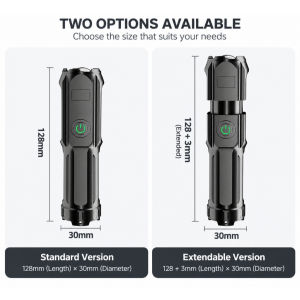 LED Flashlight Super Bright Zoom Flashlight Portable USB Rechargeable T6 Flashlight ABS Strong Light