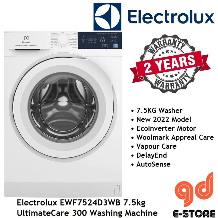 NEW 2022 ELECTROLUX EWF7524D3WB 7.5kg WASHING MACHINE | Lazada