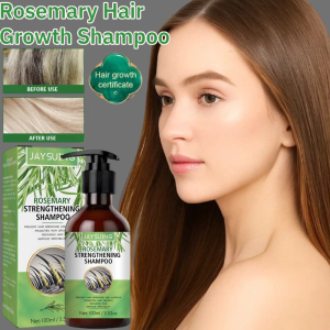Rosemary Hair Growth Shampoo Deep Cleansing Oil Control Shampoo Fluffy Frizz Control Rosemary Shampoo