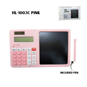 Calculator Handwriting Board with Pen 2 in 1 LCD Writing Pad Solar Calculator One Key Clear for Study Office