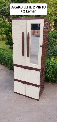 JUMBO SUPER lemari pakaian plastik akako 4 pintu Gantung A4G-141 (super jumbo) super besar 12 pintu
