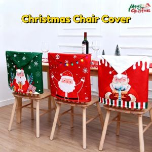 Christmas Chair Set Old Man Snowman Deer Tree Snowflakes Creative Cartoon Christmas Decorations