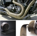 5M Auto Exhaust Pipe Wrap Heat Insulation Tapethermal wrap for motorcycle exhaust pipe elbows. 