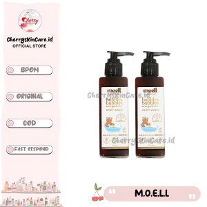 Moell Body Wash 185gr - Bubbles Bubbles Everywhere Body Wash - Sabun Bayi - SLS Free - Natural Organic