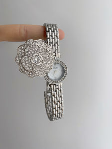 ĐỒNG HỒ NỮ ANBSHOP AUTH SCOTTIE 9559 HÌNH ĐÓA HOA FLOWERS  DÂY THÉP SIZE 34MM