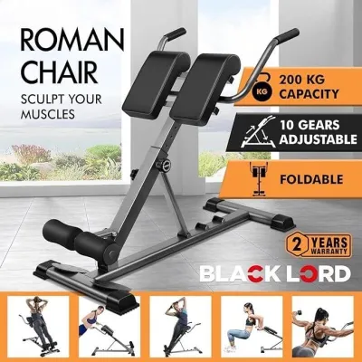 Foldable Roman chair Roman Chair Back Extension Machine Multi-Functional Bench for Full All-in-One Body – Hyper Back Extension Roman Chair Adjustable Ab Sit up Bench