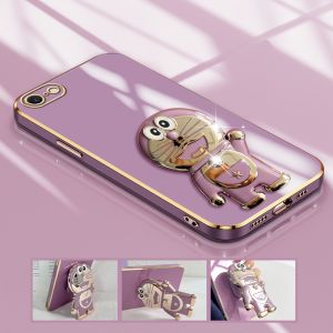 (Lokal Ready)Hontinga Softcase Case Casing hp OPPO A17 A17K A18 A2 5G A3S A31 A33 2020 A36 A37 A37F A38 A39 Casing Dengan Doraemon Bracket Lembut silikon kesing Case hp Anti Gores Air Karet untuk Anak Perempuan softcase