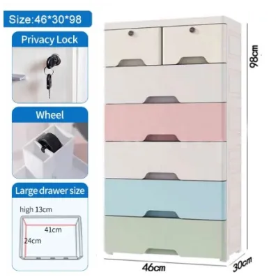 Durabox Cabinet Drawer Thickened Plastic With Lock Durabox With Wheels For Clothes Storage 53cm Wardro
