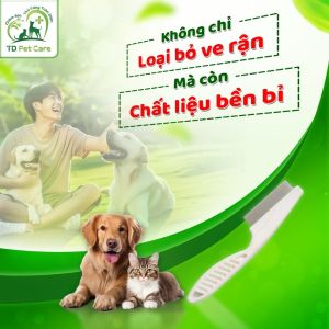 Lược Chải Ve Rận Bọ Chét Răng Nhỏ Dành Cho Chó Mèo - Lược Gỡ Rối Lông Thú Cưng