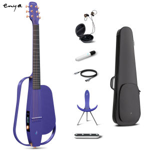 Enya guitars NEXG 2 Acoustic-Electric guitar Carbon Fiber Audio Guitar Smart Acustica Guitarra for Adults with Preamp Strap Usb Charging Cable and Gig Bag