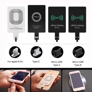 FUNG For Android Type-C Induction Patch Adapter Qi Wireless Charging Receiver Charge Coil Charger