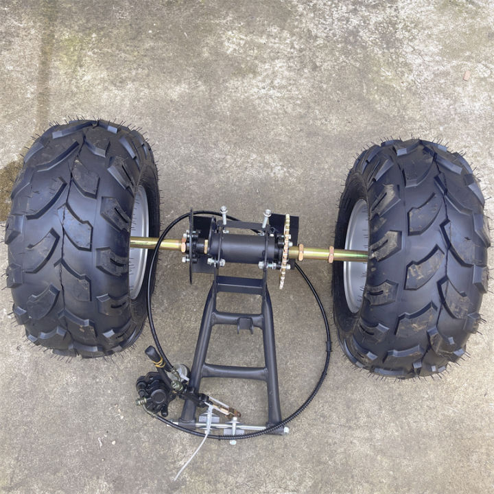 DIY ATV rear axle assembly Tricycle rear axle 8 inch wheels ATV tires ...