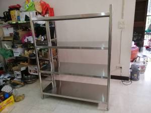 ชั้นวางสแตนเลส แท้!! แข็งแรง มีขนาด 100 120 150cm. รับน้ำหนักได้มาก ชั้นวาง ชั้นสแตนเลส ชั้นวางของสแตนเลส ชั้นวางเตาอบ ชั้นวางไมโครเวฟ