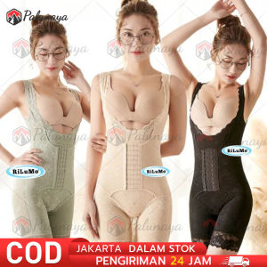 RiLuMo Korset BodySuit Infra Red Corset Full Body Pelangsing Pembakar Lemak Pengecil Perut Peramping Slimming Suit Post Partum Diet Melahirkan Caesar Pesta Hadiah Seserahan Fat Burner Tourmaline Jumpsuit Stagen Bengkung Body Suit Premium High quality