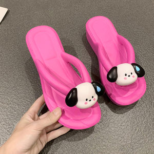 LEAShop ลดพิเศษ รองเท้าแตะหูหนีบ สไตล์เกาหลี ตกแต่งตัวการ์ตูน ลายน้องหมาบ็อกๆ เก๋เกิ้นน ลูกคุณหนูสายแบ๊ว ต้องจัดแล้วน๊าา มี 4 สี ดูดีมากๆ แมทซ์ง่าย ไม่โป๊ะ