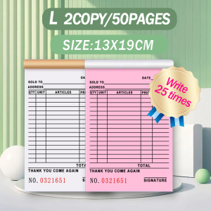 Delivery Receipt Temporary Resibo Paper With Carbon Official Receipt For Business Job Order Pad Carbonized Sales Invoice