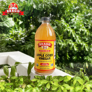 Bragg Organic Raw Unfiltered Apple Cider Vinegar 473ml - No Pesticides Gluten-Free Non-GMO Bottle