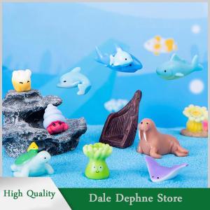 [Dale Dephne] Bức tượng nhỏ đại dương đồ trang trí Nhựa sinh vật biển dễ thương bức tượng nhỏ hồ cá nhà máy tính để bàn vi cảnh quan trang trí