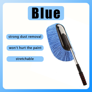 Easy car roof cleaning！Car Wash Mop Water Pipe Telescopic Car Water Brush Car Wash Mop Double Section Stainless Elastic Rotation