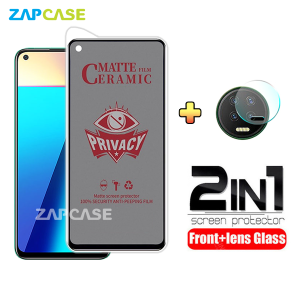 PAKET 2in1 Anti Gores Layar Privacy Infnix Note 7 Free Tempered Glass Camera Lens