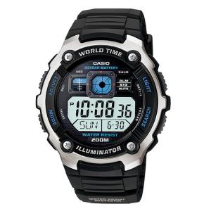 CASIO ORIGINAL - CASIO AE-2000W-1AV - MEN - Hitam Abu-abu - Strap Rubber - Jam dunia JD18ST # Jam Tangan Pria Cowok Anti Air Digital Analog + CASIO AE 2000W 1A AE-2000W 2000 W AE2000 AE-2000 AE2000W AE-2000W-1A $ WR2 STR SD7 HT7