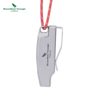 纯钛 吊坠口哨 Titanium Whistle 120 decibels Ultra-Light Pendant Whistle Outdoor Emergency Survival Whistle