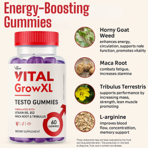 GROWXL Enhancement Gummies Fat Burner Energy Booster For Energy Booster Multivitamin Boost Metabolism Natural Weight Loss Antioxidant