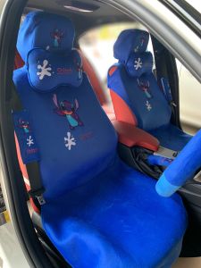 ชุดหุ้มเบาะรถยนต์ สติ๊สน้ําเงิน set 11ชิ้น ใส่ได้ทั้ง รถกระบะ และ รถเก๋ง (ทุกรุ่น) สินค้าคุณภาพราคาประหยัด สวยทุกแบบจ้า